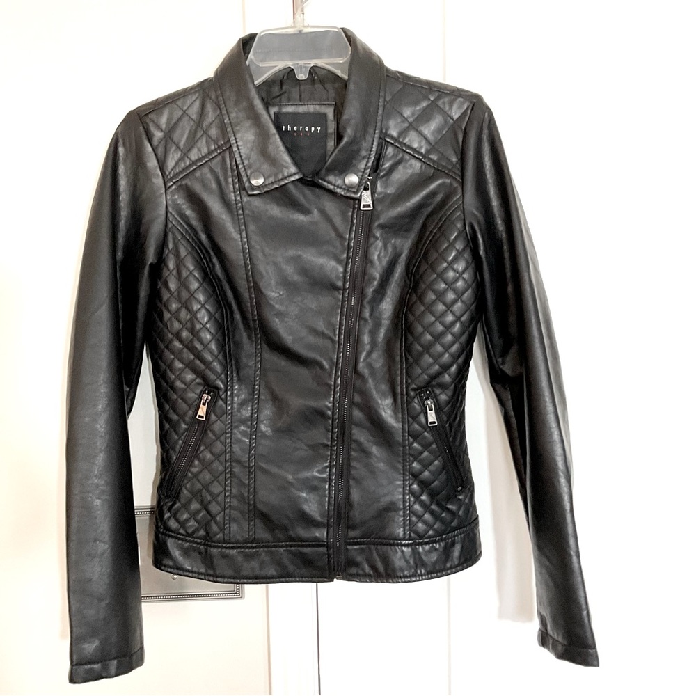 Therapy Black Faux Leather Jacket